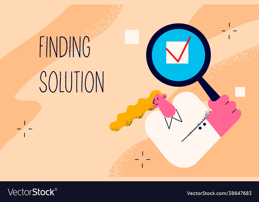 Finding solution in business concept