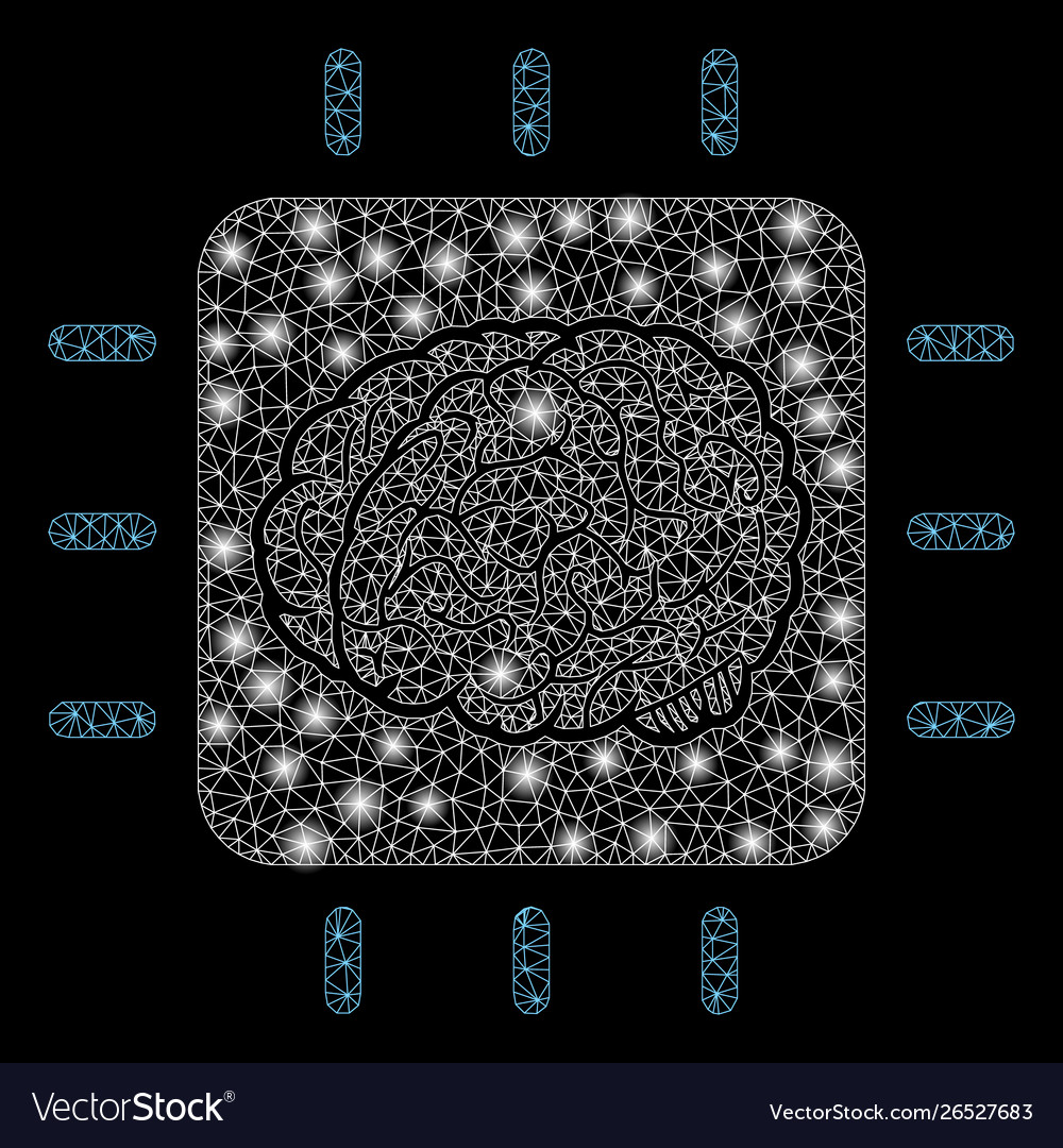 Flare mesh 2d neural processor with spots Vector Image Flare mesh 2d neural processor with spots