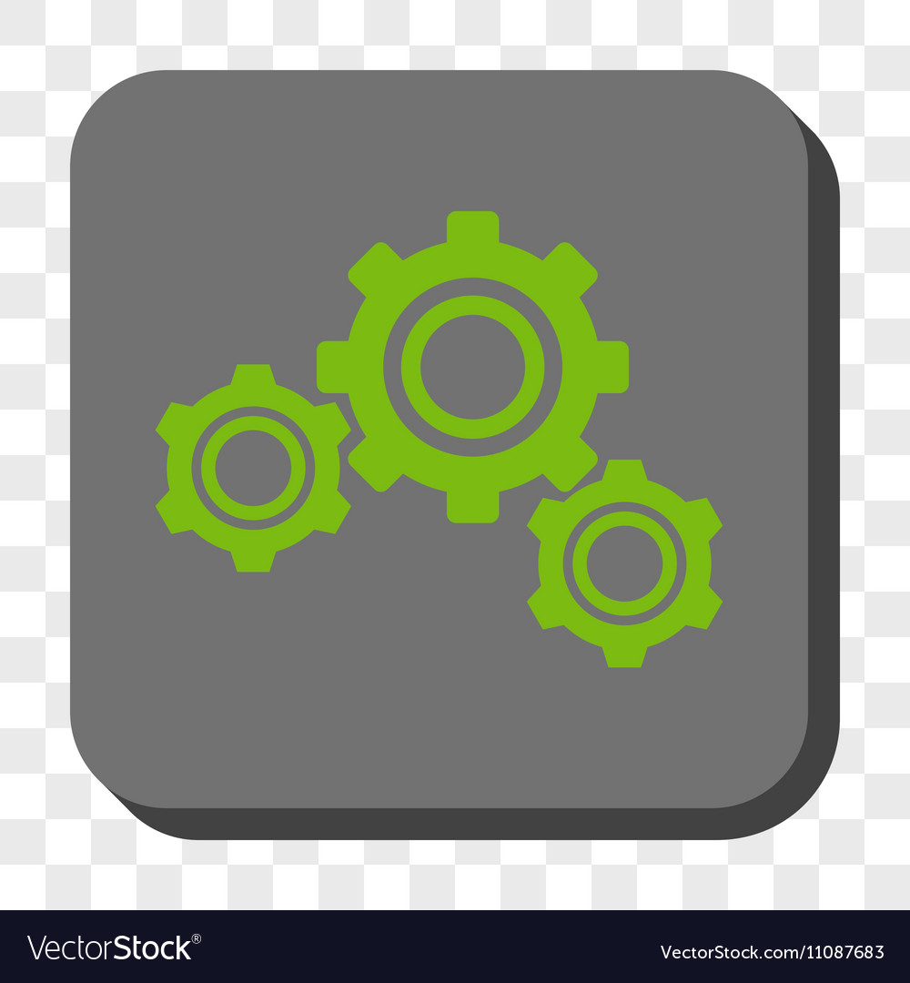 Gears rounded square button