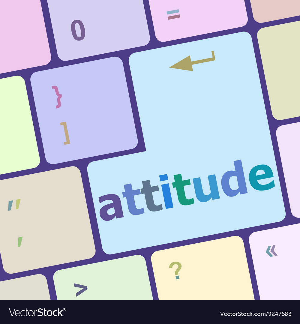 Keyboard with enter button attitude word