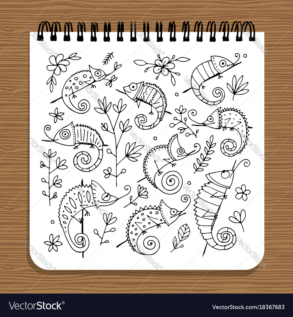 Notebook design hameleon set