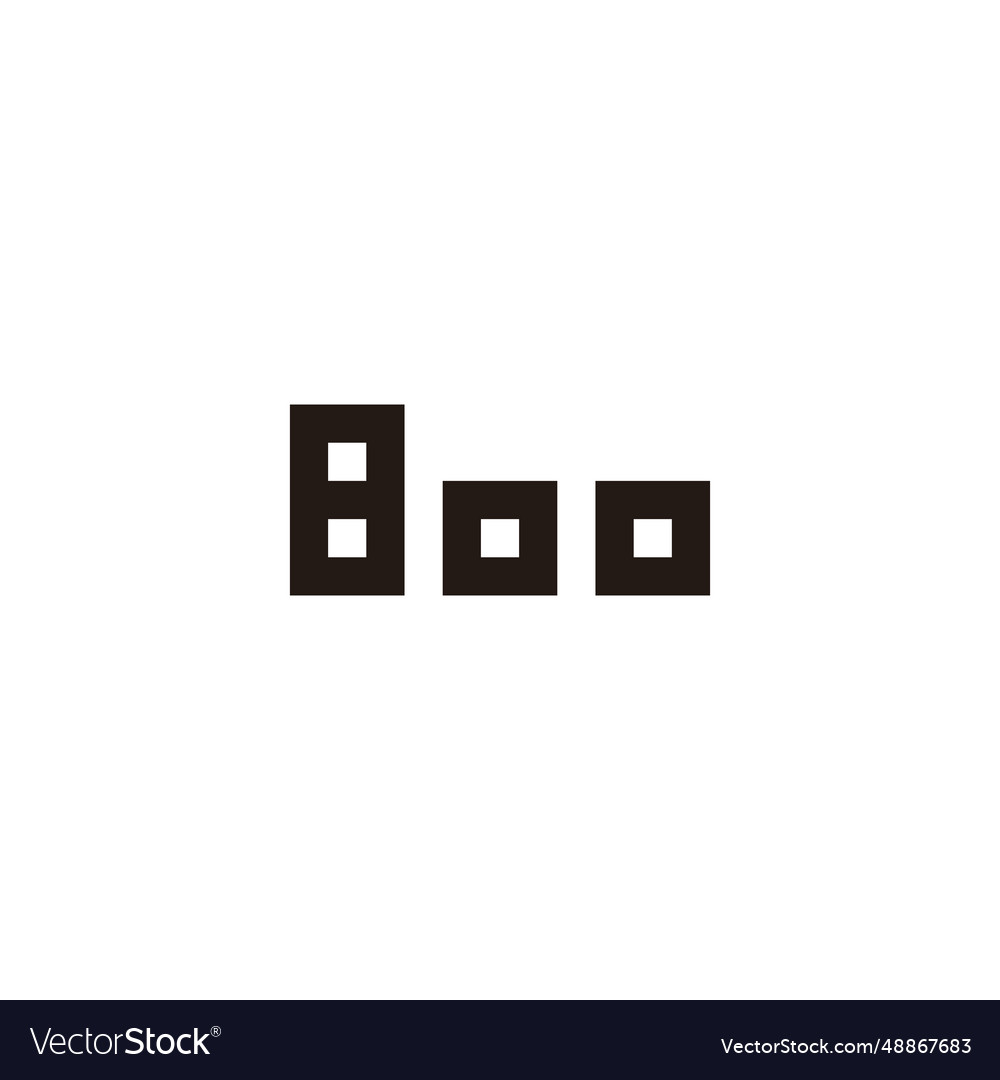 Number 8 0 square geometric symbol simple logo