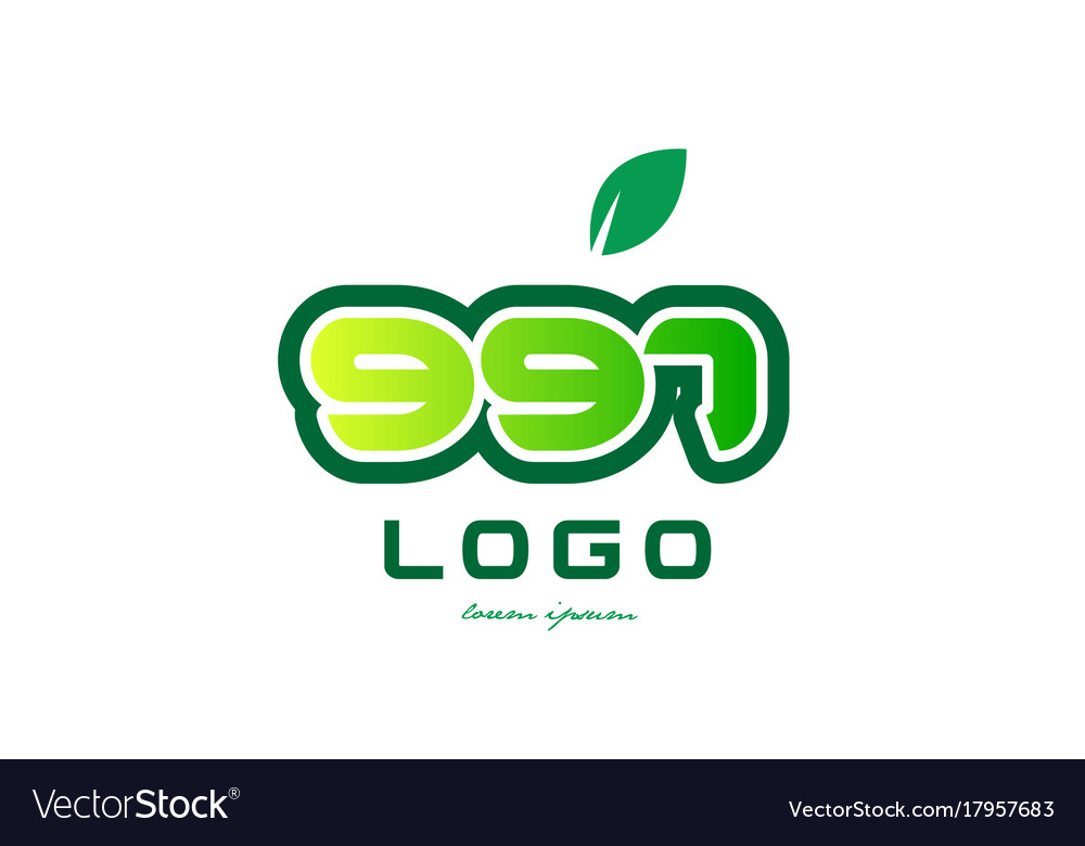 Nummer 997 Ziffern-Logo-Symbol-Design