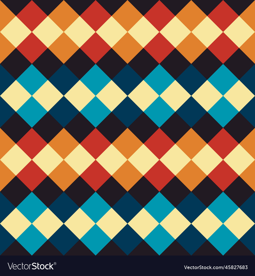 Patchwork seamless pattern of squares