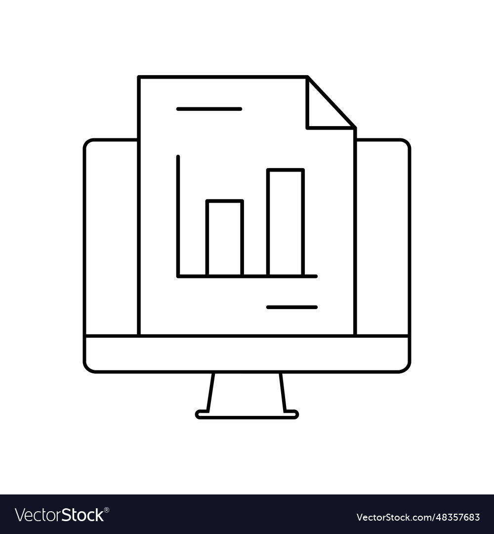 Progress Graph Statistik skizzieren Symbol linear