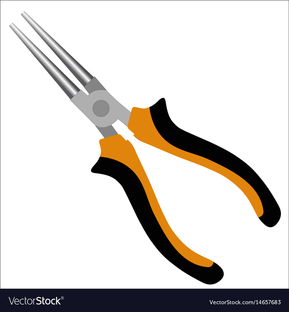 Round pliers - image hand tools Royalty Free Vector Image