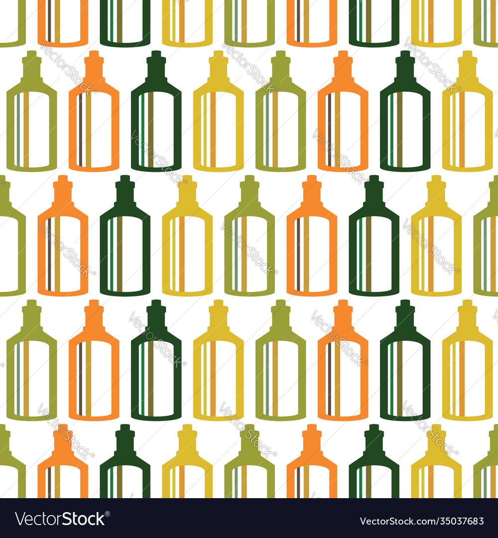 Seamless pattern with bottles Vector Image Seamless pattern with bottles