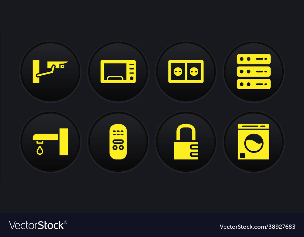 Set water tap server data web hosting remote Vector Image Set water tap server data web hosting remote