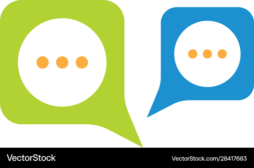 Speech bubble logo icon Royalty Free Vector Image