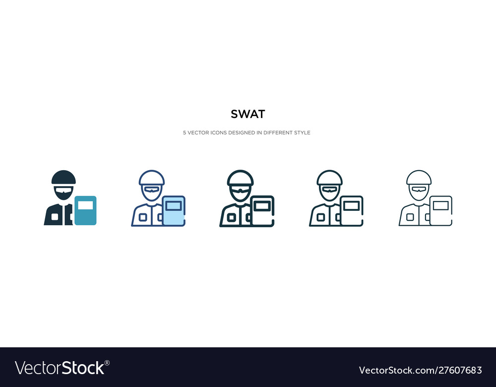 Swat icon in different style two colored
