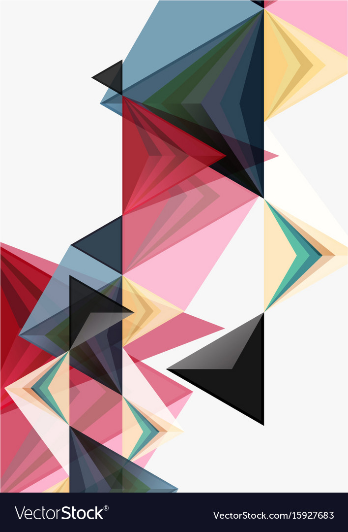 Triangular low poly a4 size geometric
