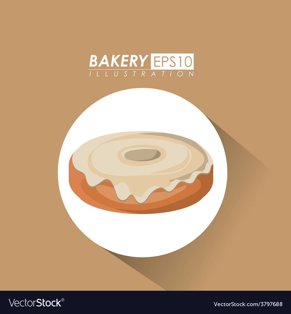 Bakery design over brown background Royalty Free Vector