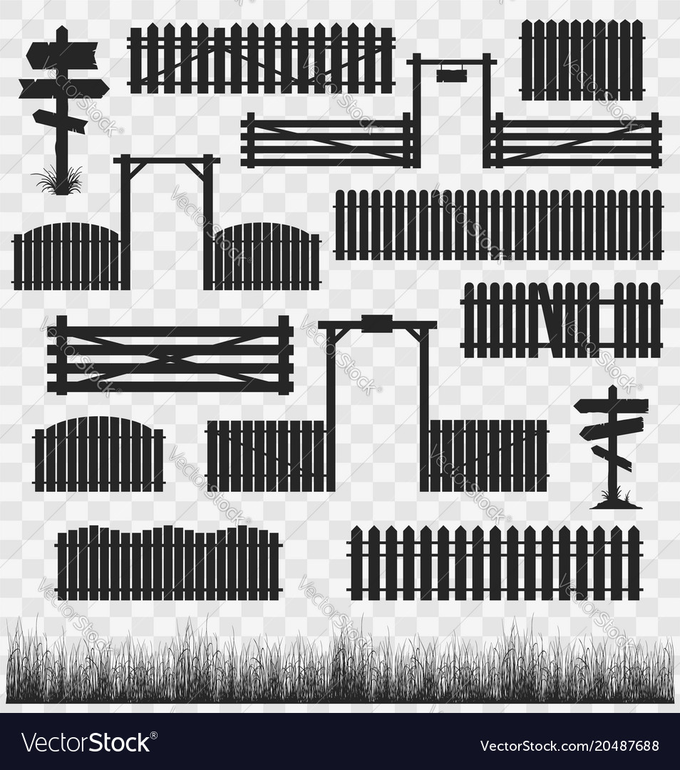 Black Wooden Fence Collection