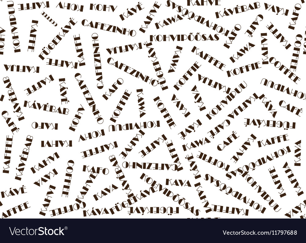 Coffee seamless pattern word