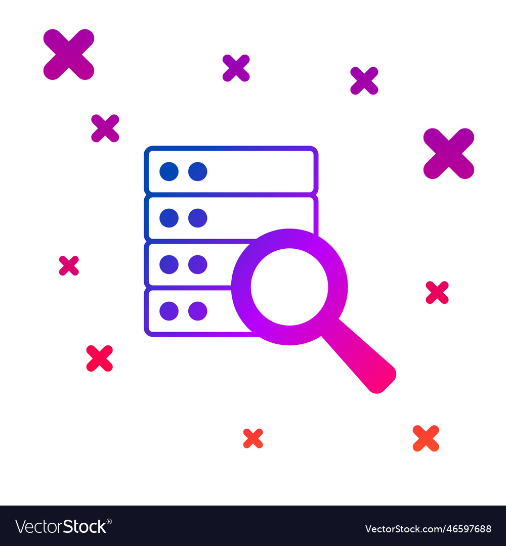 Color server data web hosting icon isolated Vector Image Color server data web hosting icon isolated