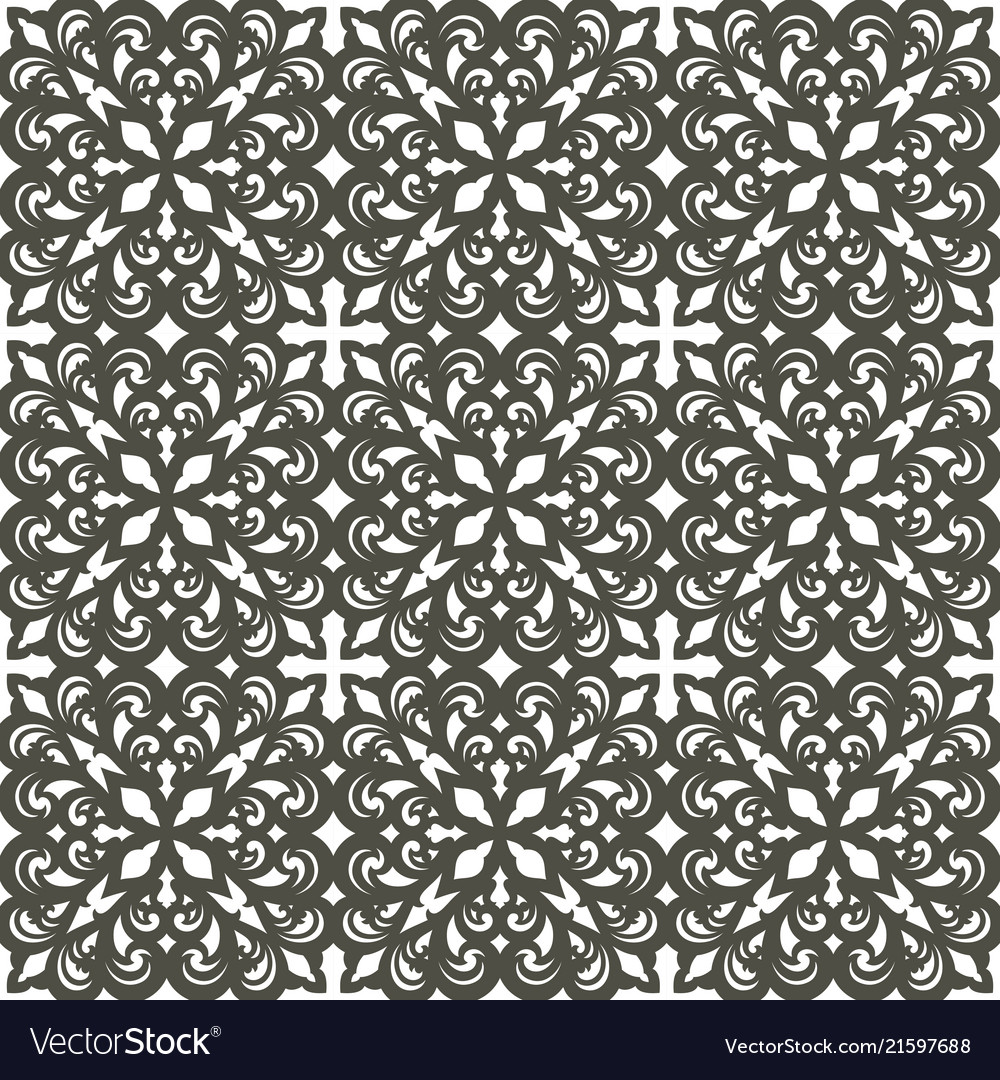 Damask seamless pattern Vector Image Damask seamless pattern