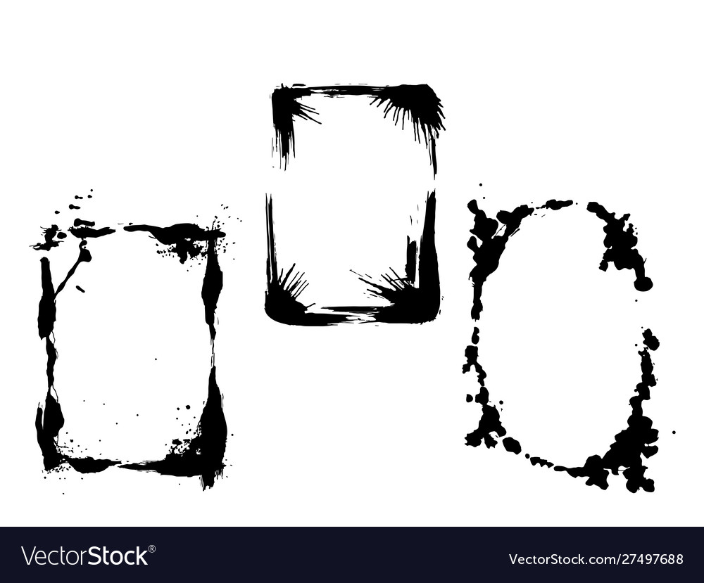 Dry brush frames hand drawn artistic Royalty Free Vector