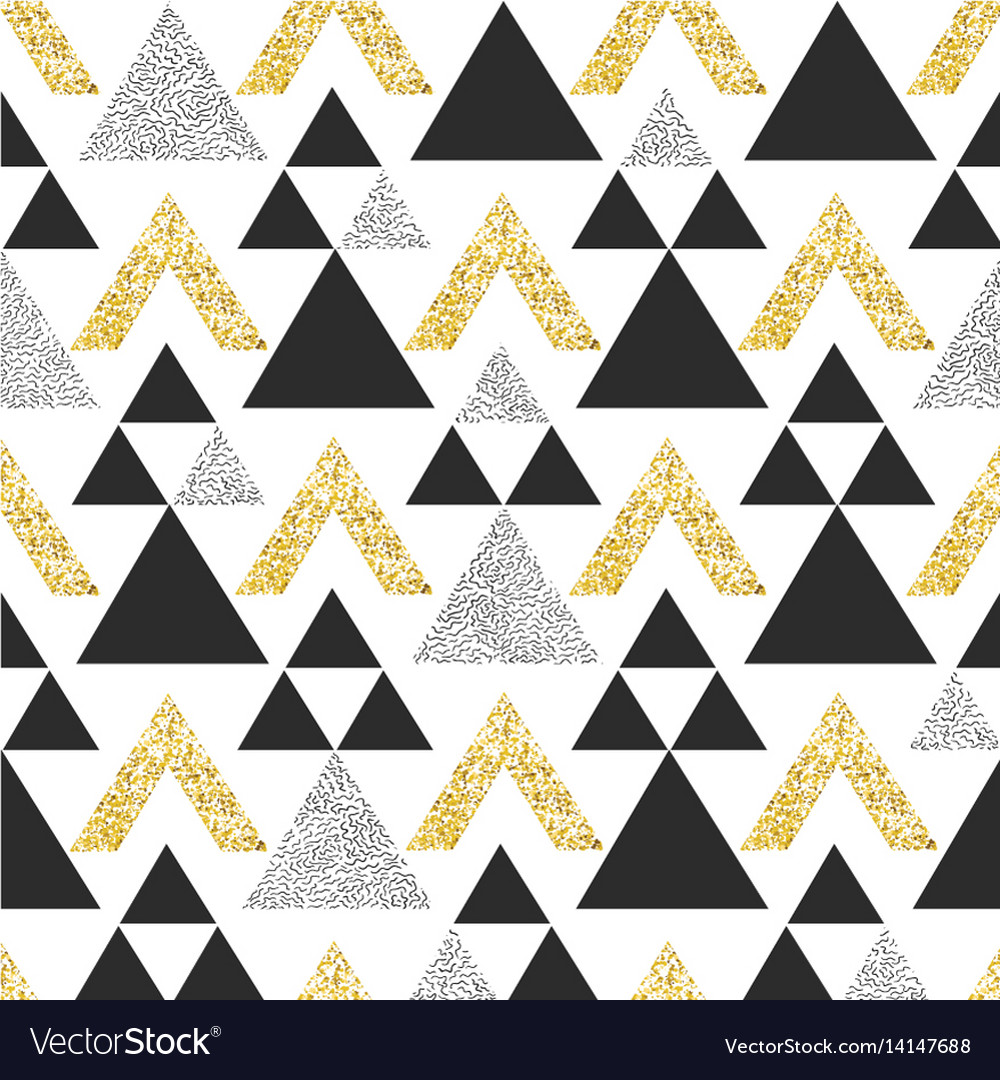 Gold geometric triangle background abstract