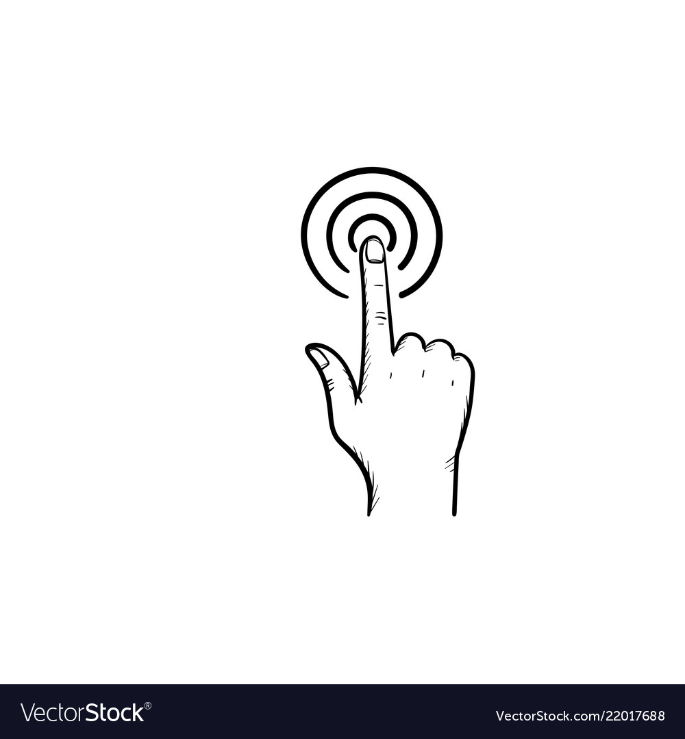Hand Pointing at Button