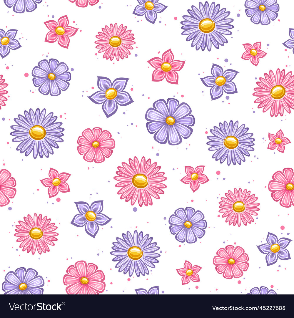 Holiday flowers seamless pattern