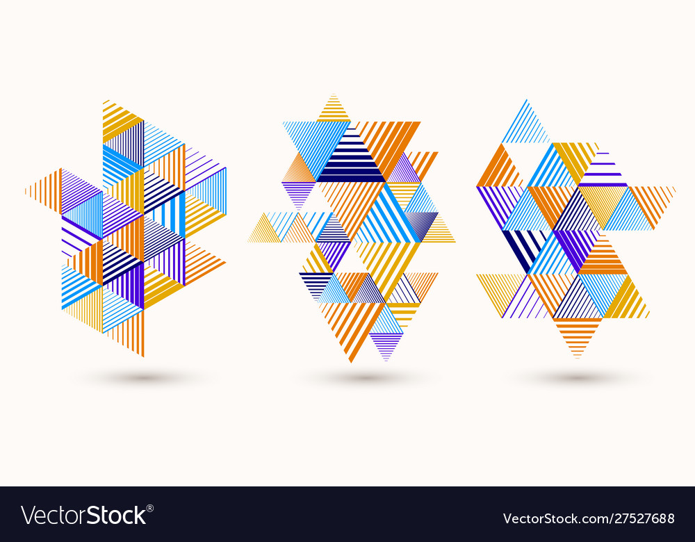 Polygon niedrige Poly abstrakte Designs setzen künstlerische