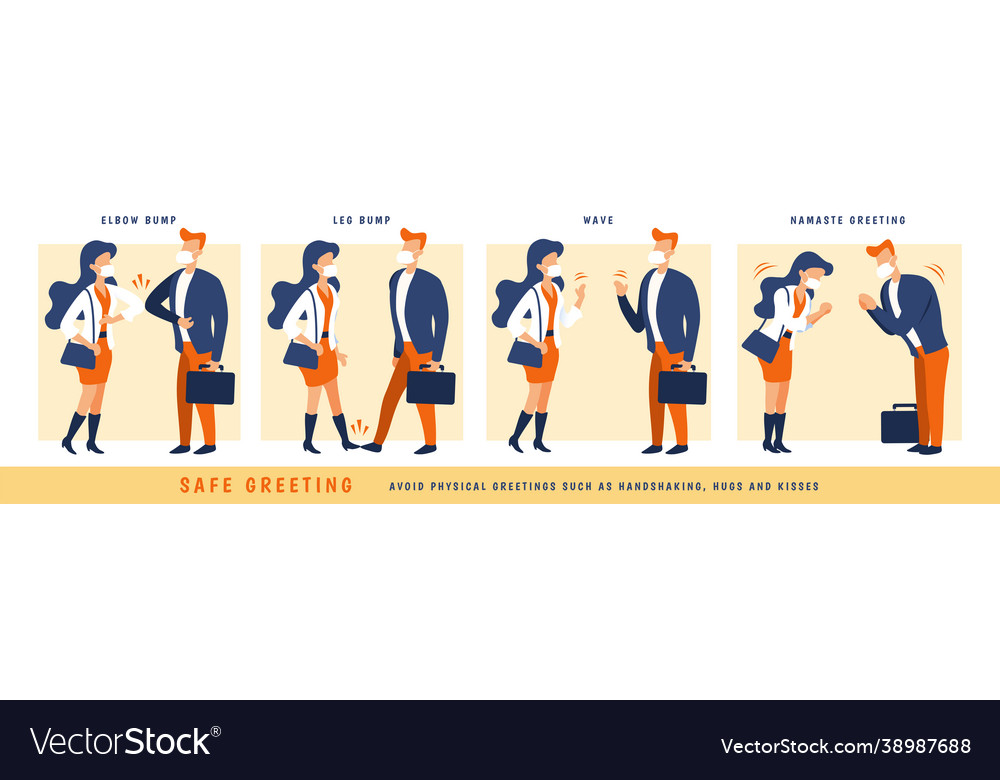 Safe greeting alternatives Royalty Free Vector Image