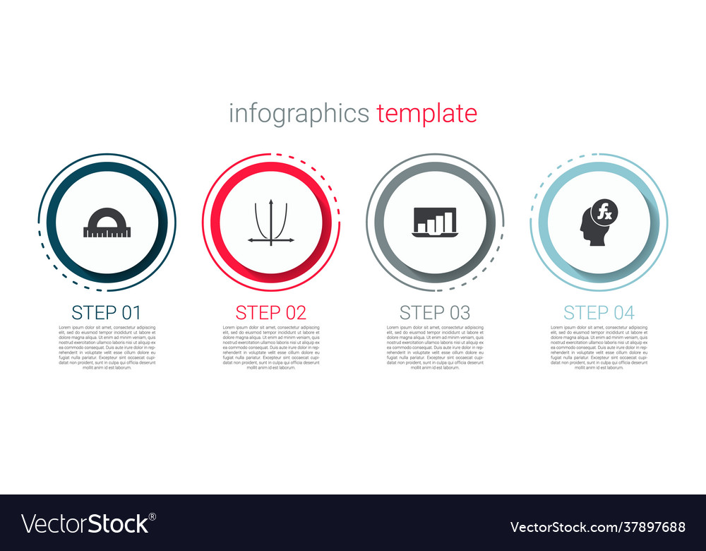 Set protractor graph schedule chart diagram vector image Set protractor graph schedule chart diagram