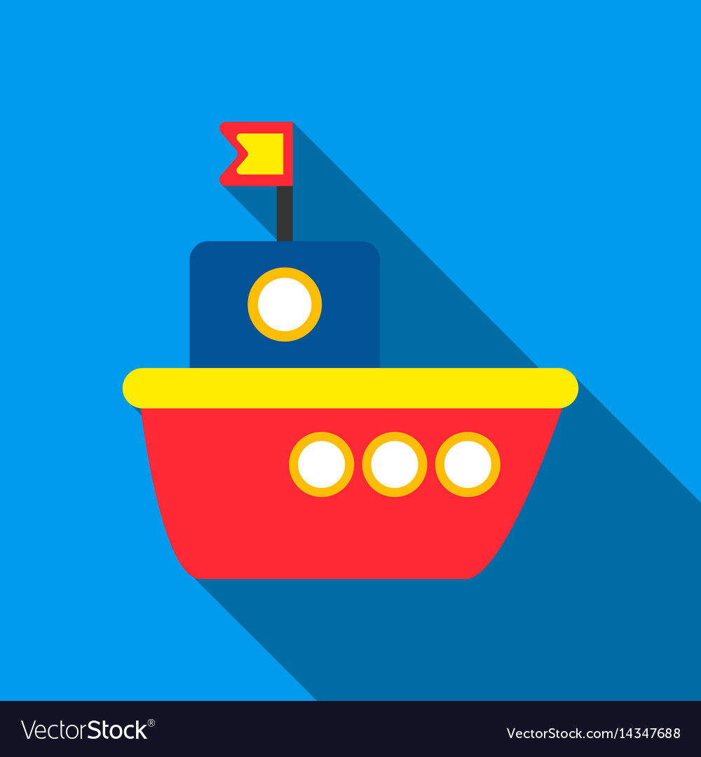 Ship flate icon for web and mobile