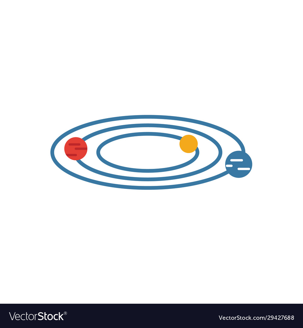 Solar system icon simple element from space icons