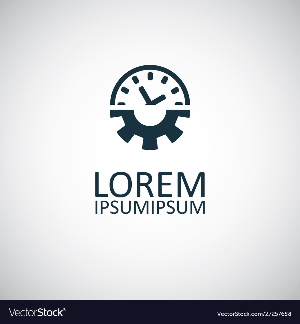 Time setting gear watch icon for web and ui