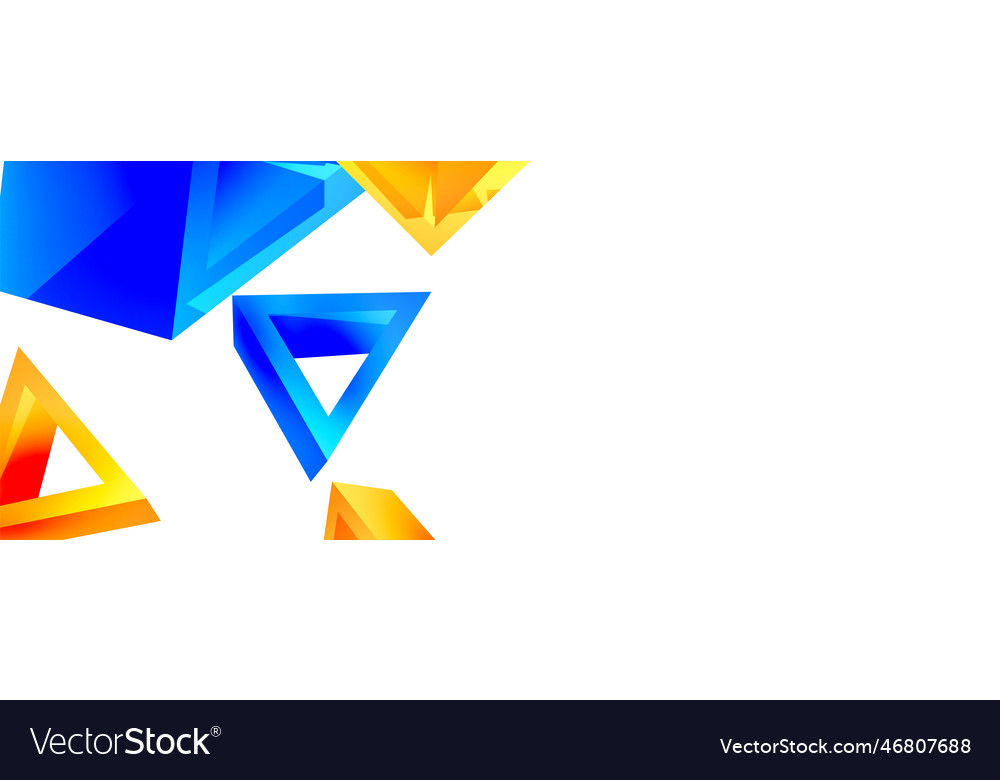 Triangle abstract background 3d basic vector image Triangle abstract background 3d basic