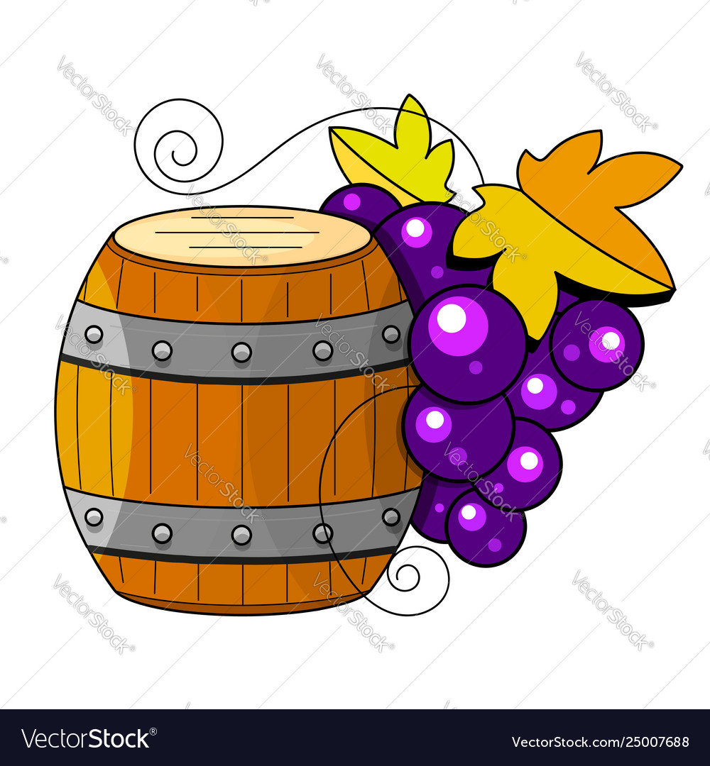 Winemaking products in sketch style