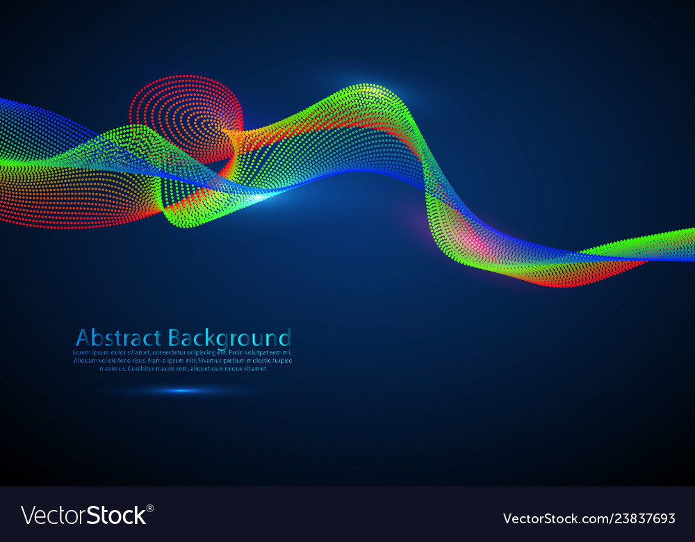 Abstract background with a colored dynamic waves vector image Abstract background with a colored dynamic waves