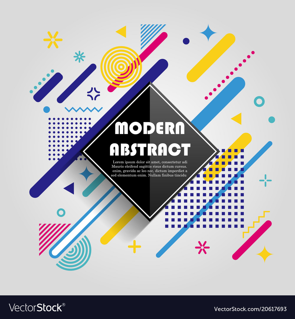 Abstract colorful geometric pattern design vector image Abstract colorful geometric pattern design