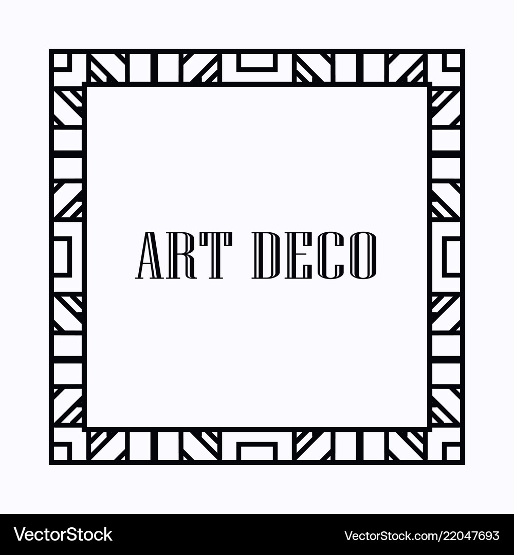 Art deco frame Royalty Free Vector Image - VectorStock