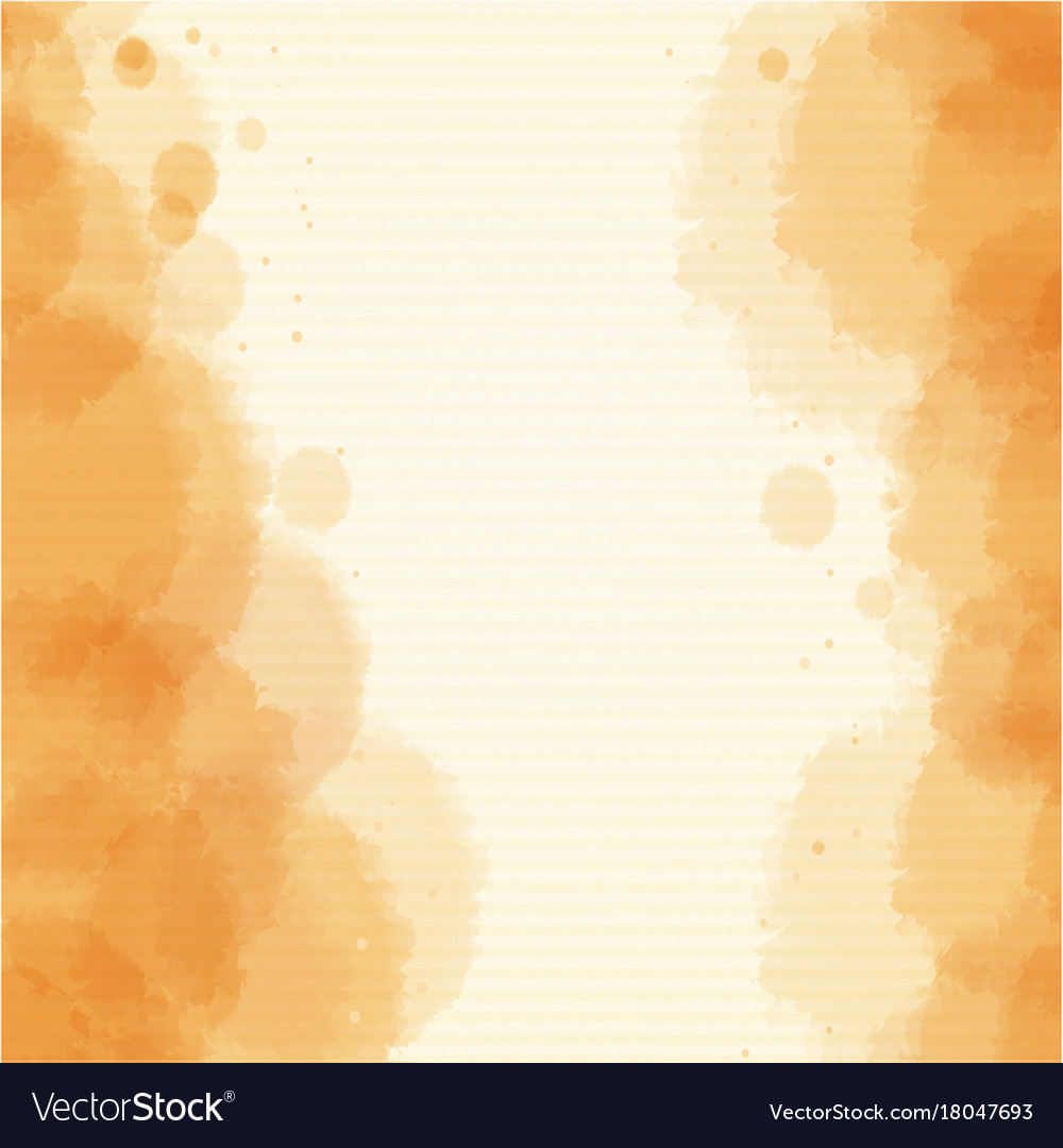 Background design with watercolor in orange