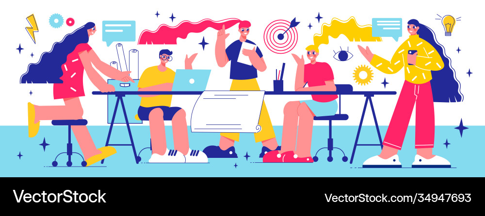 Brainstorm flat Royalty Free Vector Image - VectorStock