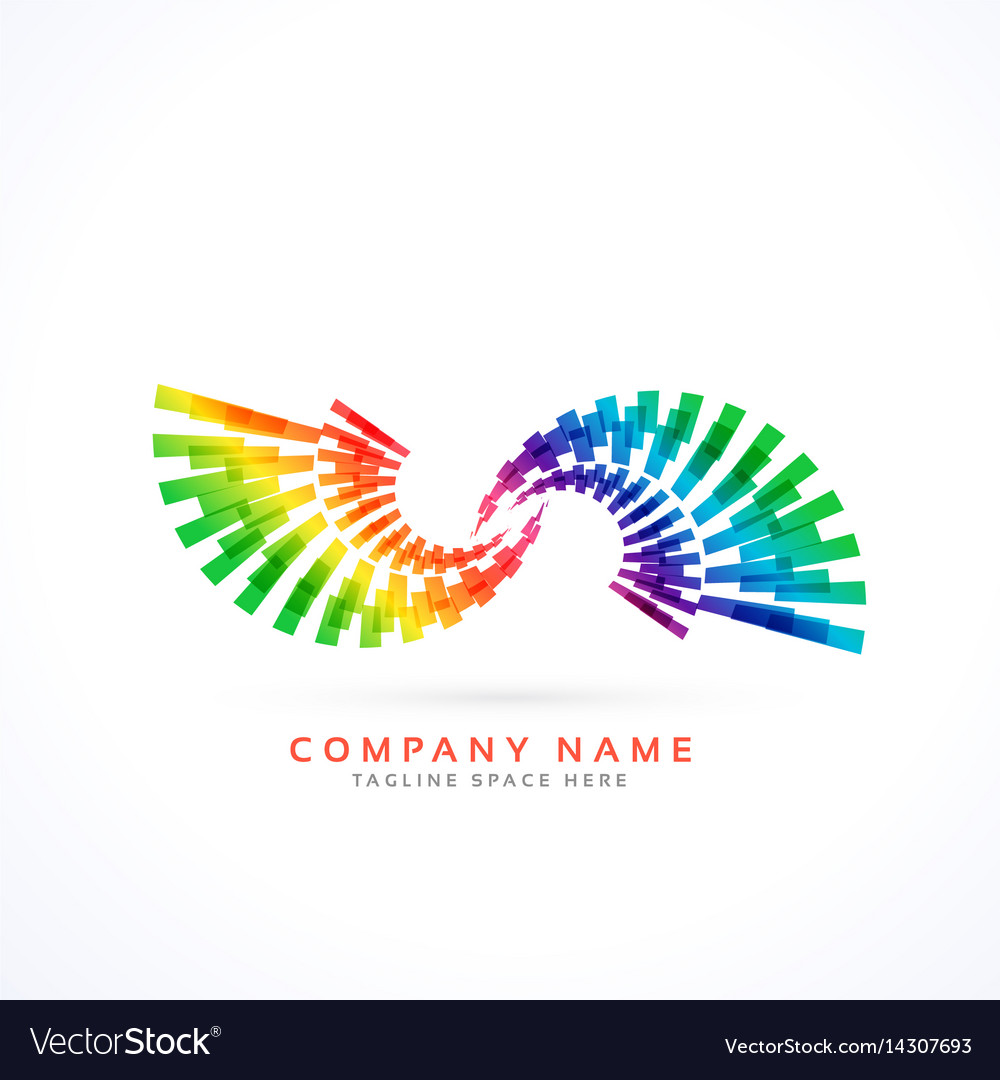 Colorful infinity style logo concept