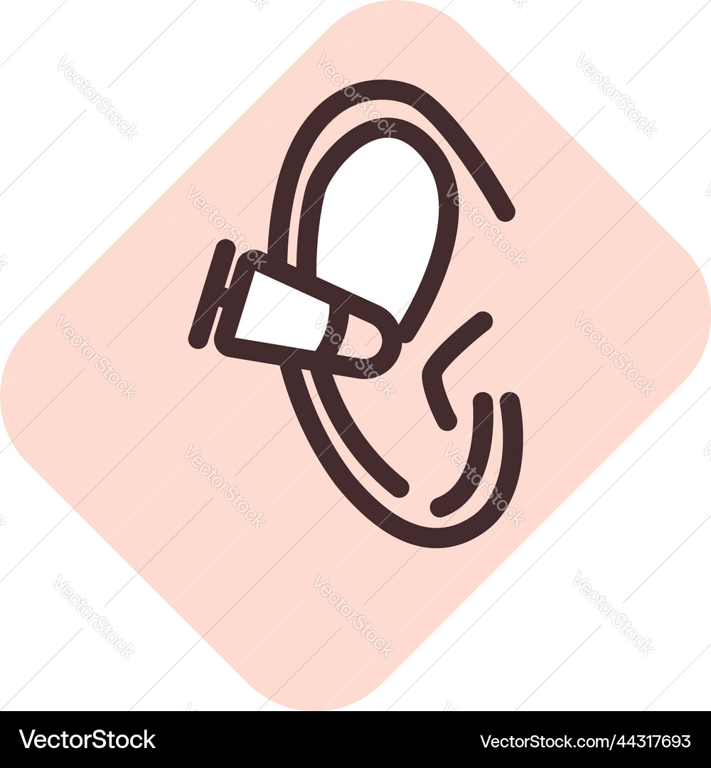 Ear plug on a white background Royalty Free Vector Image