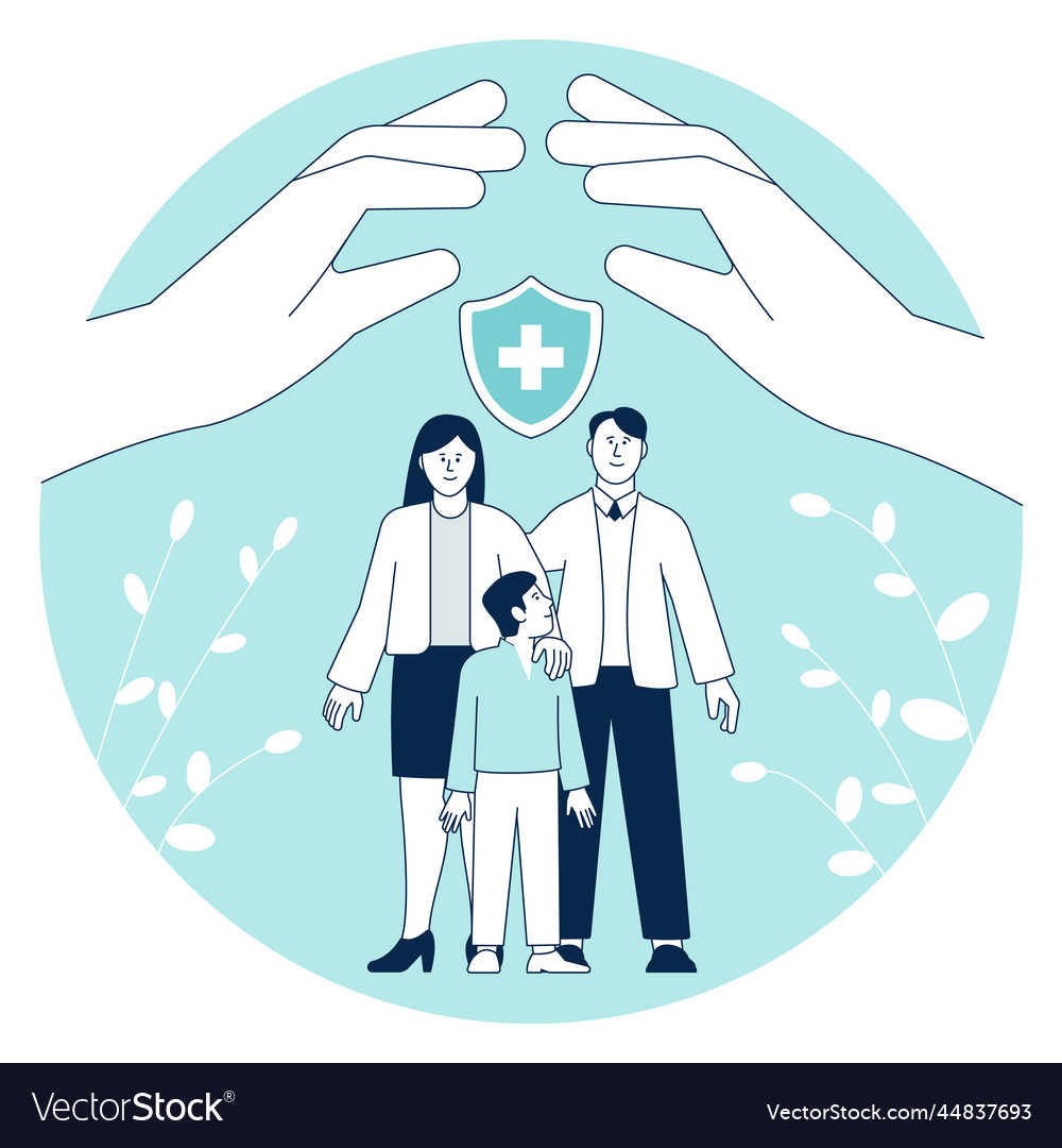 Family health protection concept medical