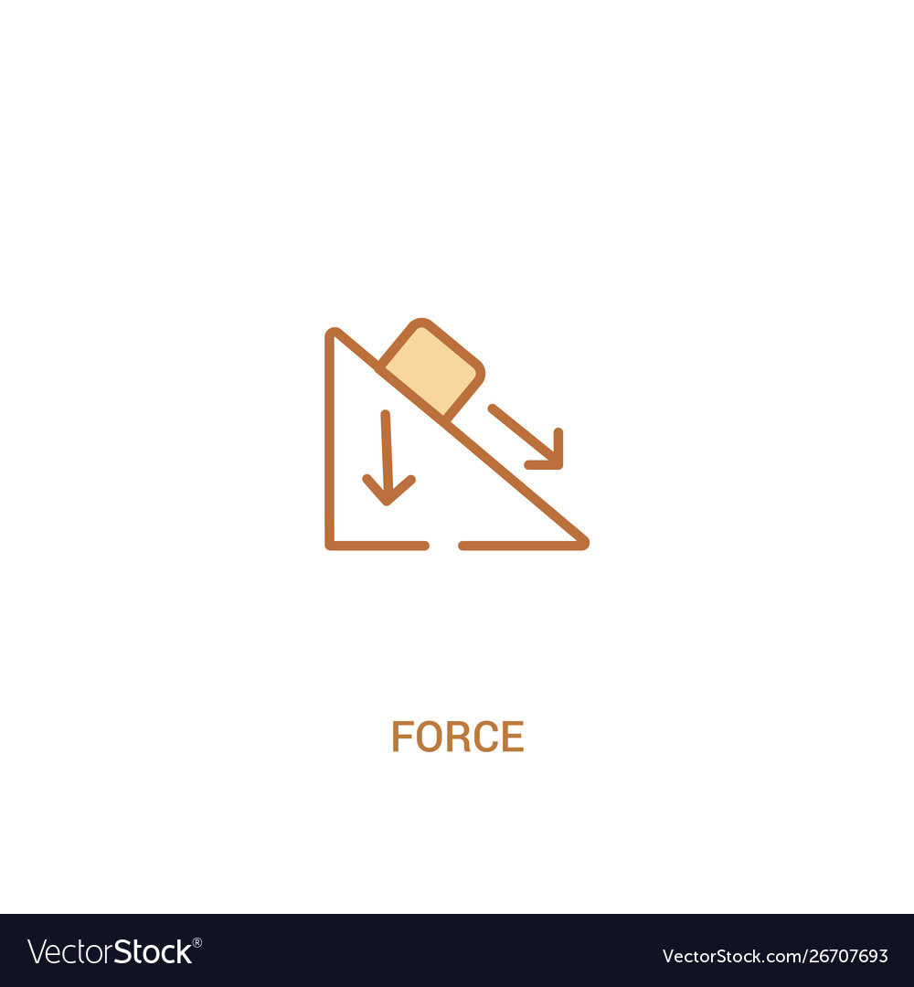 Force concept 2 colored icon simple line element vector image Force concept 2 colored icon simple line element