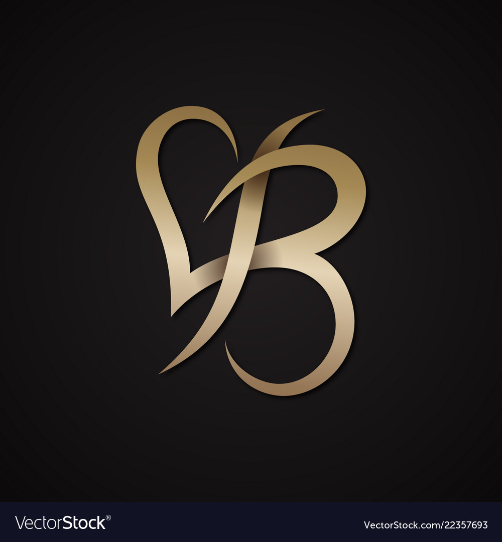 Letter b love Royalty Free Vector Image - VectorStock