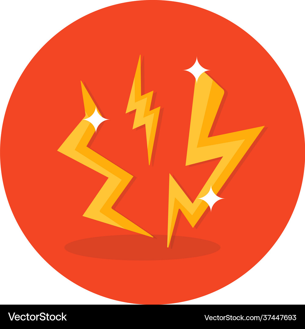 Lightning bolts Royalty Free Vector Image - VectorStock