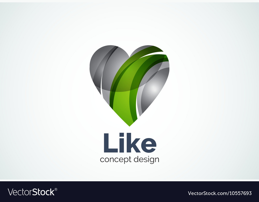 Love heart logo template