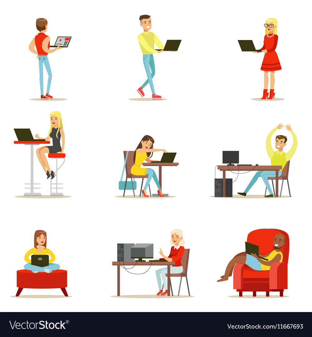 People Using Computers & Laptops