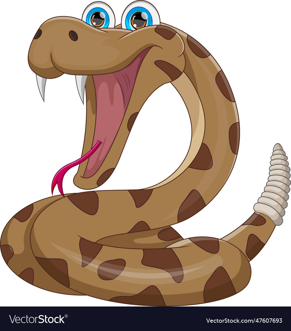 Rattlesnake cartoon Royalty Free Vector Image VectorStock