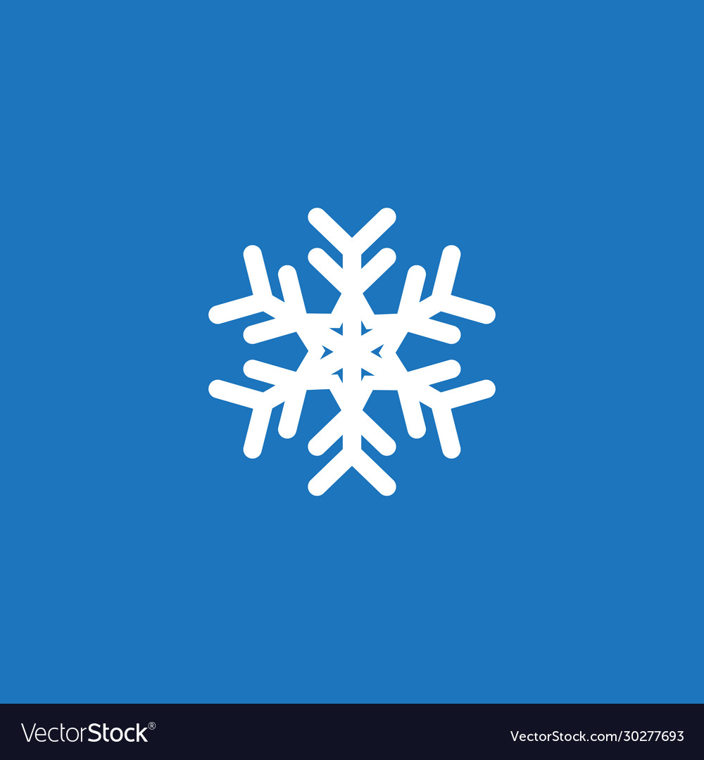 Snowflake icon logo design template Royalty Free Vector
