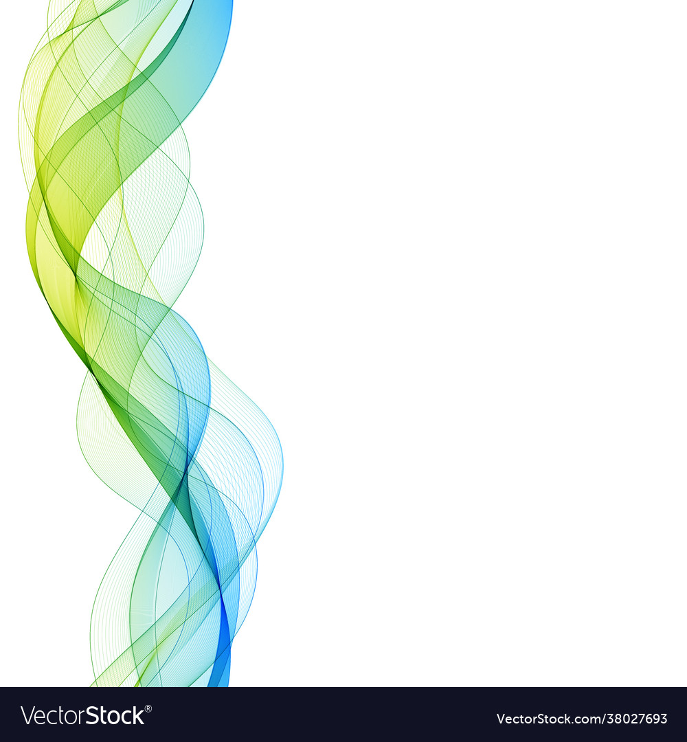 Transparent colored wave flow on a white Vector Image