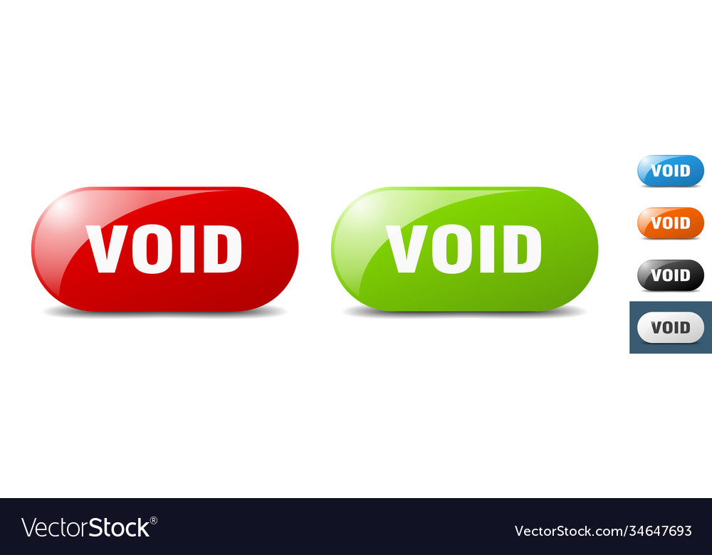 Void button key sign push set
