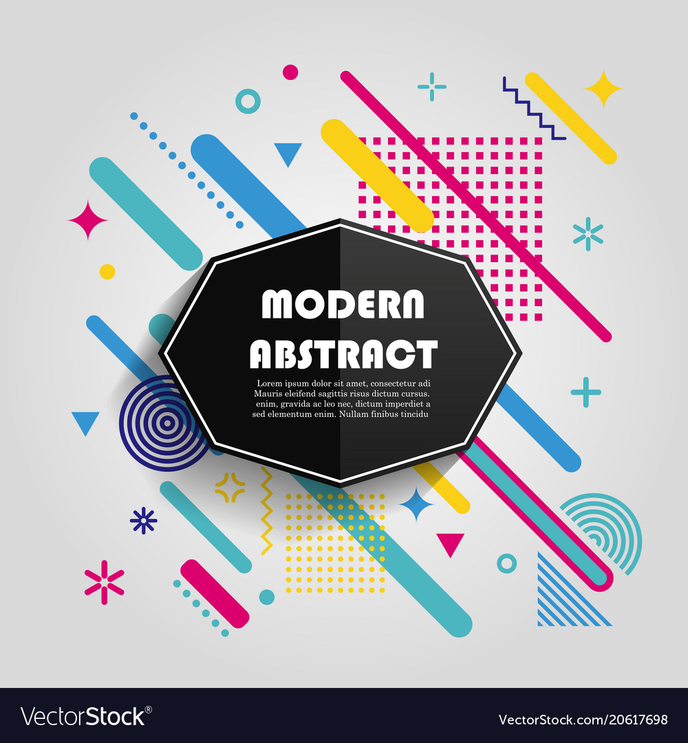 Abstract colorful geometric pattern design vector image Abstract colorful geometric pattern design